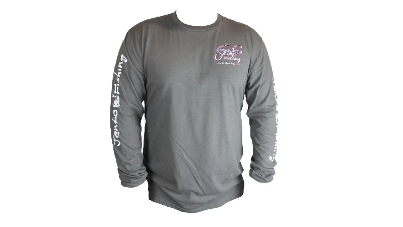 Fishing reel drag rack-Jenko Long Sleeve Charcoal Gray 50/50 T-Shirt